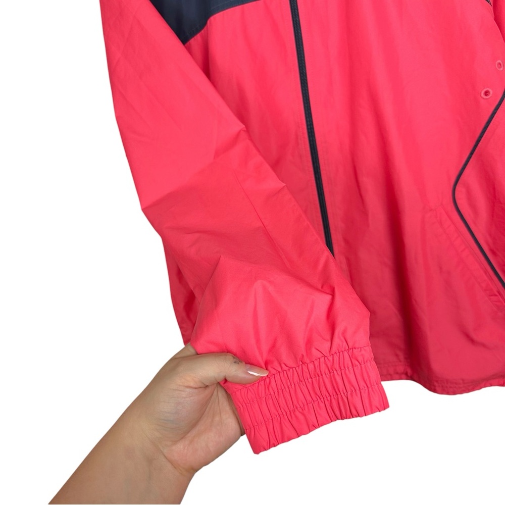 Adidas Lightweight Running Zip Up Swishy Windbreaker Gym Track Jacket Pink Blue - Picture 5 of 14